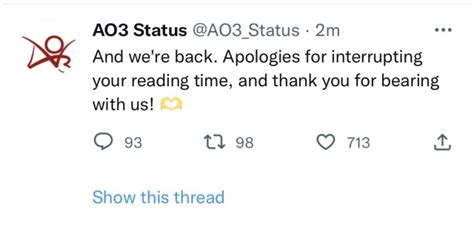 is ao3 back up